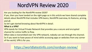 nordvpn review 2020