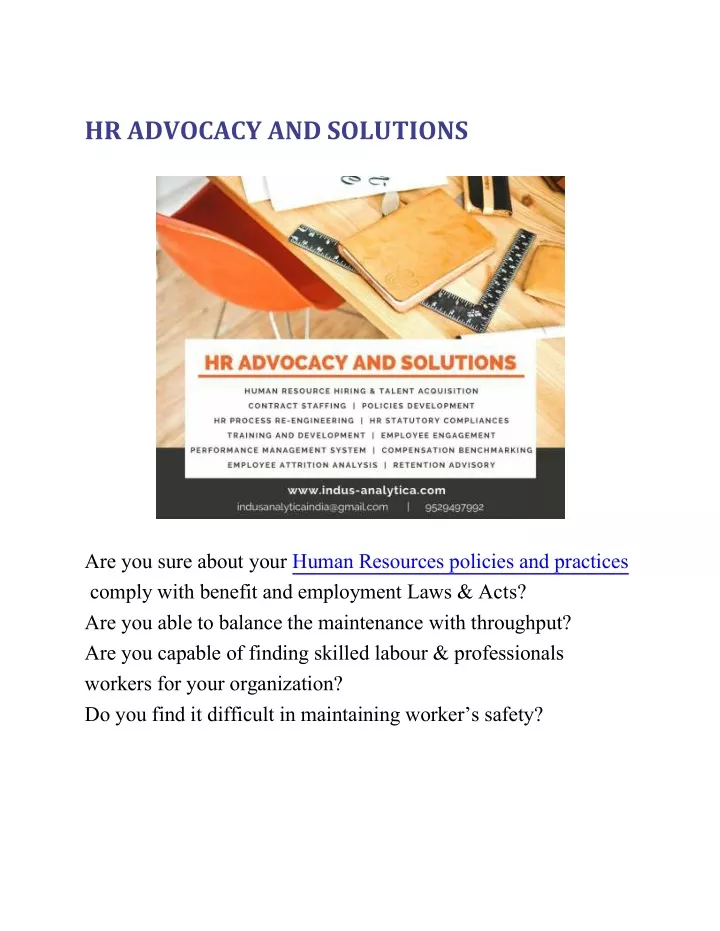 hr advocacy and solutions