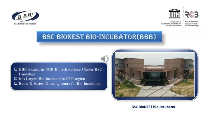 bsc bionest bio incubator bbb