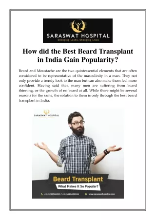 how did the best beard transplant in india gain