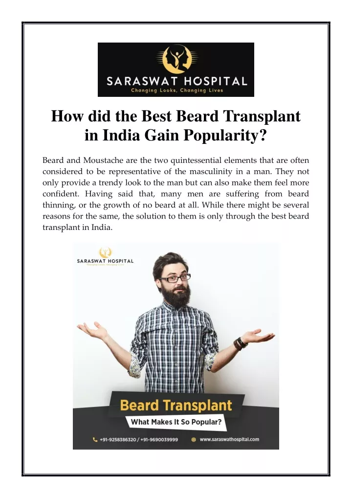 how did the best beard transplant in india gain