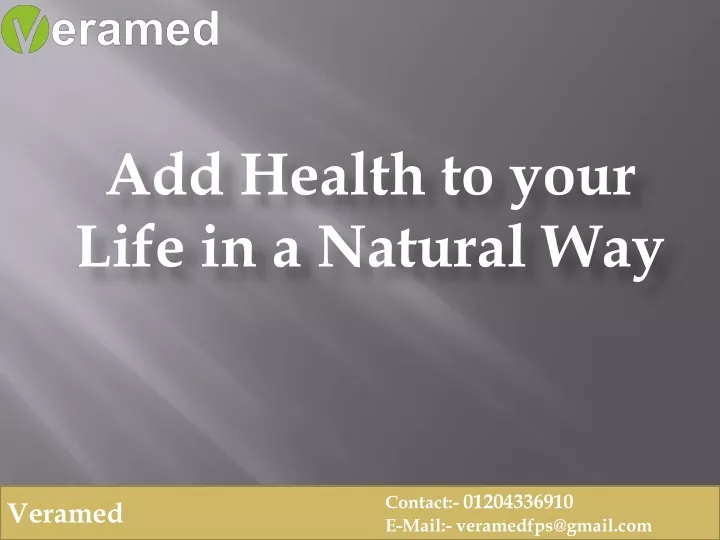 add health to your life in a natural way