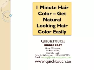 1 minute hair color get natural looking hair color easily