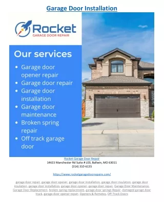garage door installation