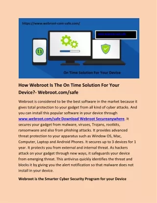 www webroot com safe