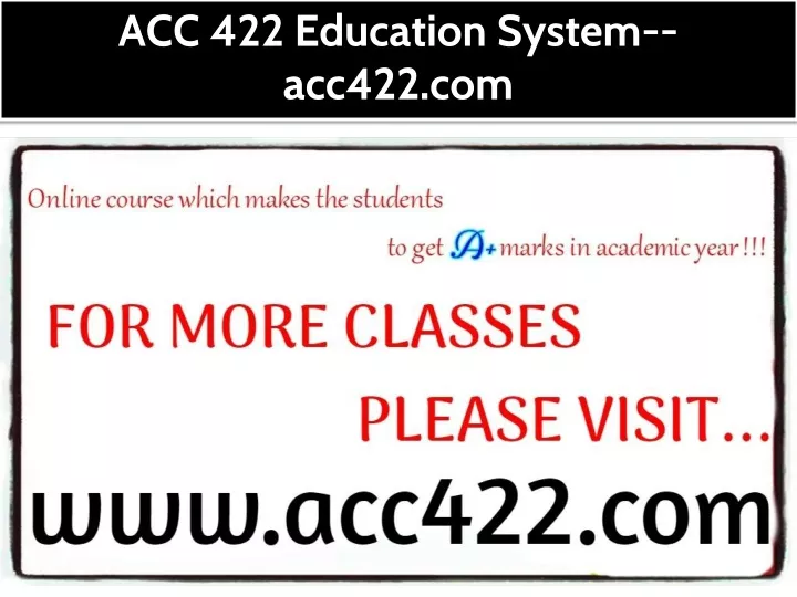 acc 422 education system acc422 com