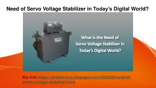 need of servo voltage stabilizer in today