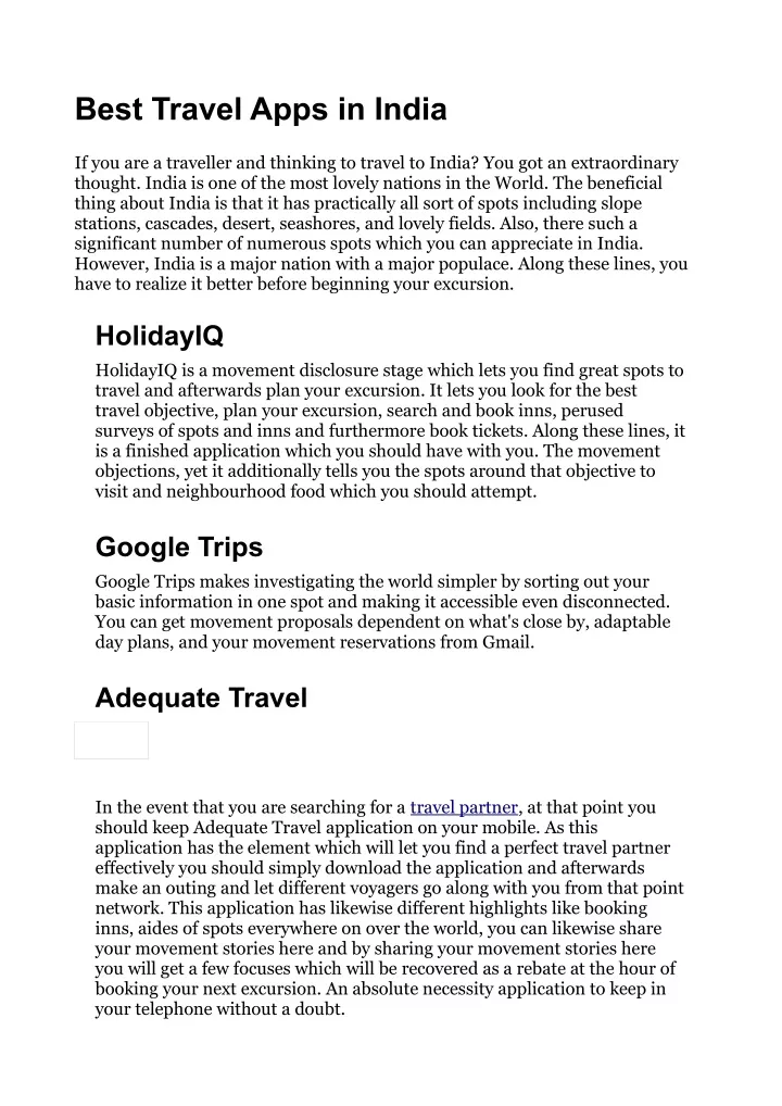best travel apps in india