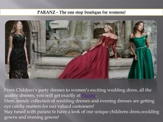 paranz the one stop destination for all kinds of women dresses