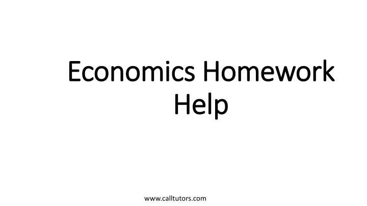 economics homework help