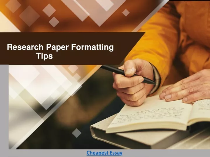research paper formatting tips