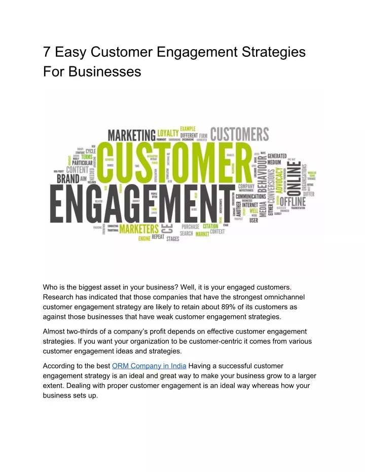 7 easy customer engagement strategies