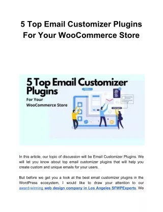 5 top email customizer plugins for your