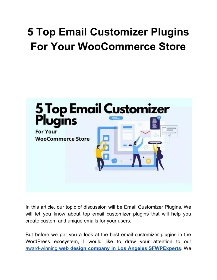5 top email customizer plugins for your
