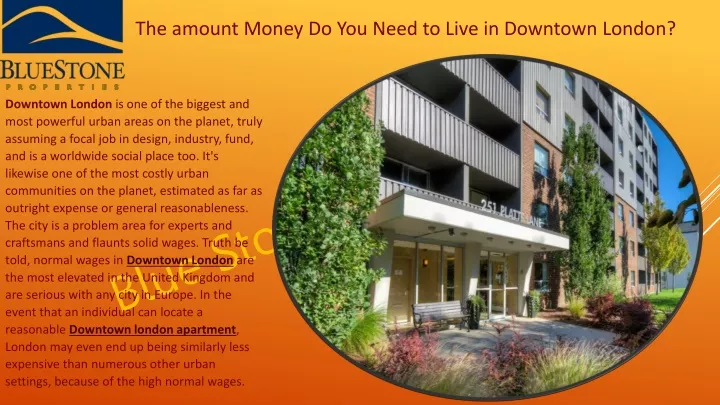 the amount money do you need to live in downtown