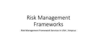 Risk Management Framework Services In USA | Ampcus