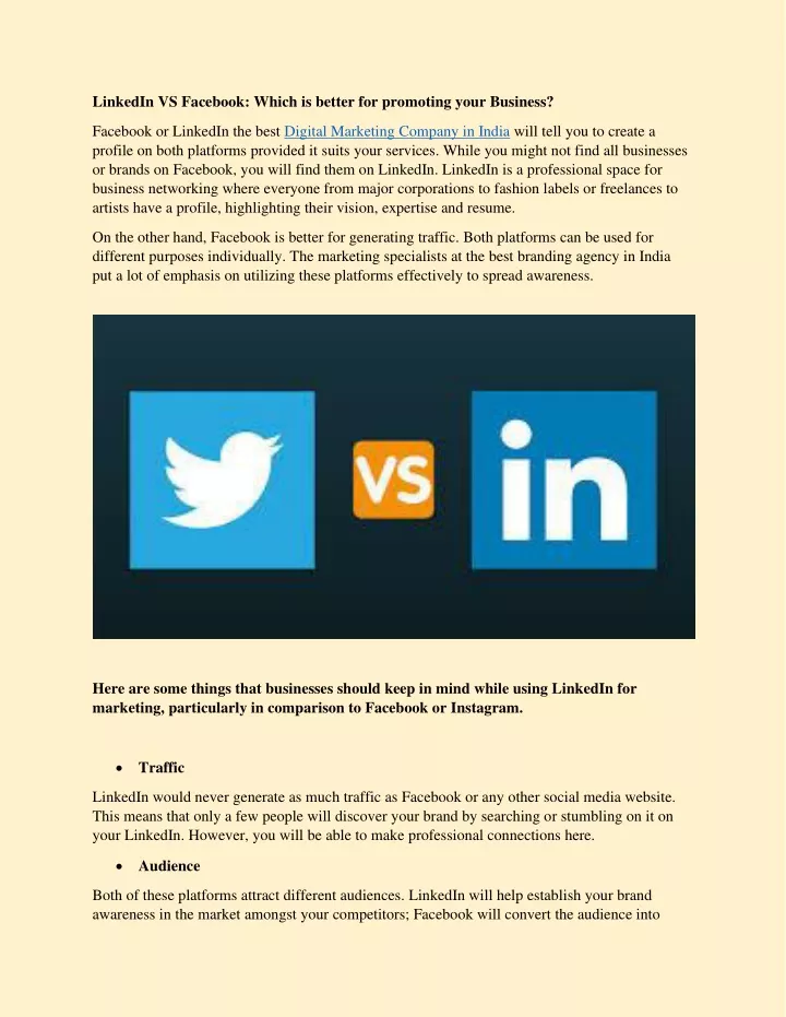 linkedin vs facebook which is better