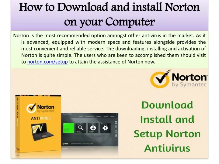 how to download and install norton on your computer