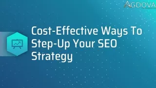 cost effective ways to step up your seo strategy