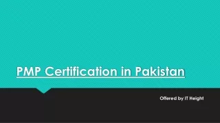 PMP Certifiacation in Pakistan | IT Height