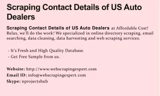 scraping contact details of us auto dealers