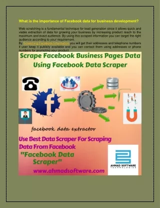 what is the importance of facebook data