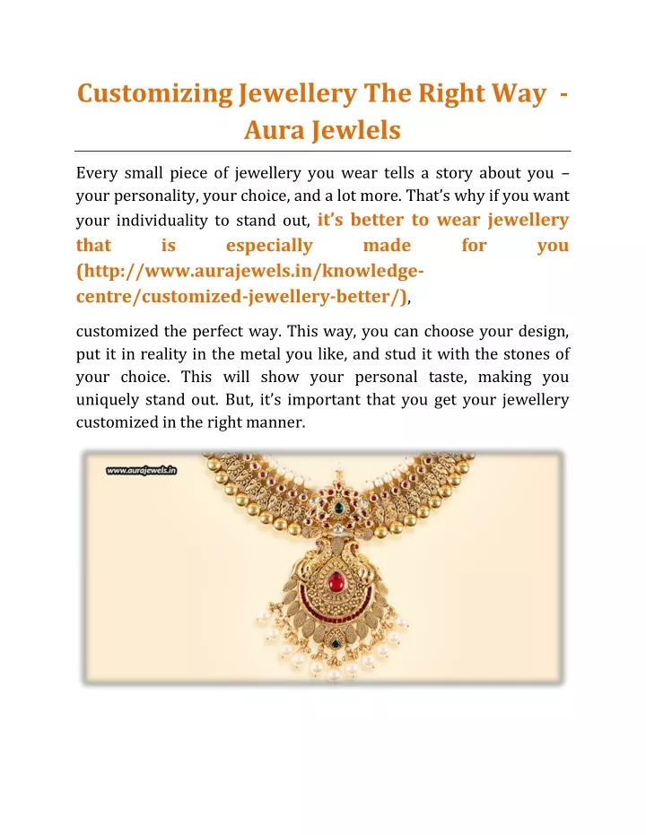 customizing jewellery the right way aura jewlels