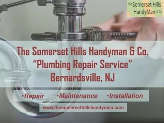 Plumbing Repair Service Near Me Bernardsville, NJ