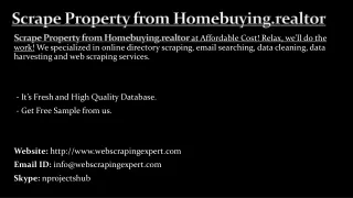 scrape property from homebuying realtor