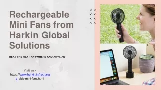 Portable mini fans from Harkin Global Solutions
