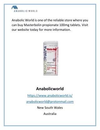 Masterbolin | Anabolic World