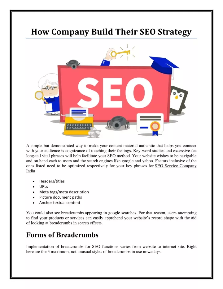 how company build their seo strategy