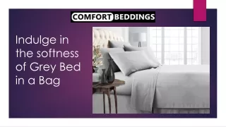 indulge in the softness of grey bed in a bag