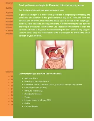 best gastroenterologist in chennai thiruvanmiyur