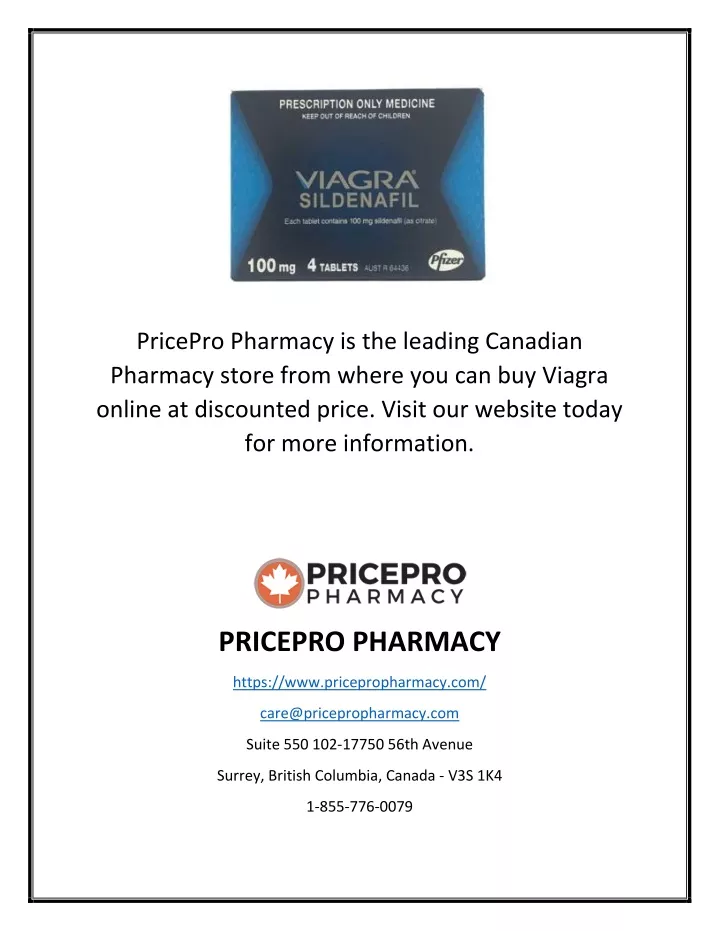 pricepro pharmacy is the leading canadian