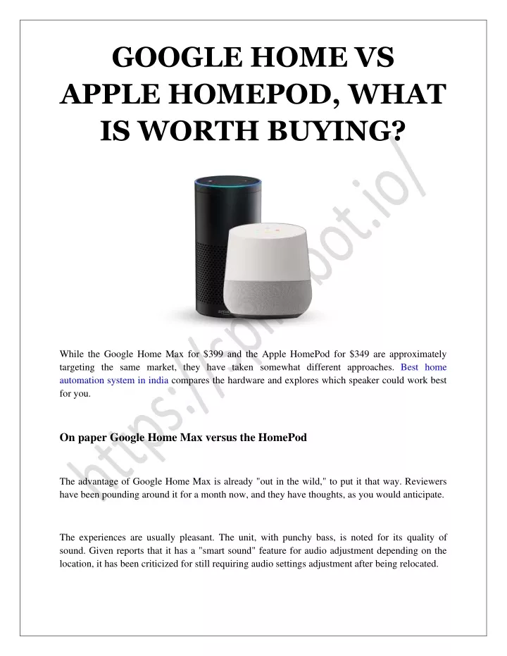 google home vs apple homepod what is worth buying
