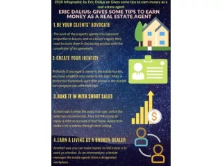 Eric Dalius: Gives some tips to earn money as a real estate agent