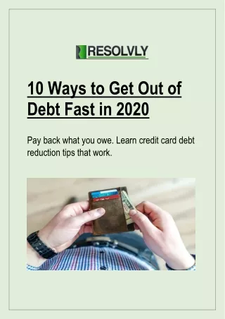 10 Ways to Get Out of Debt Fast in 2020