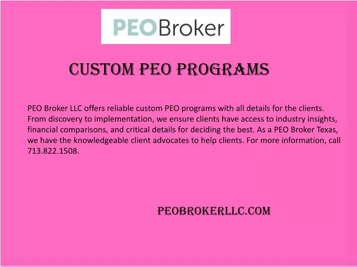 custom peo programs