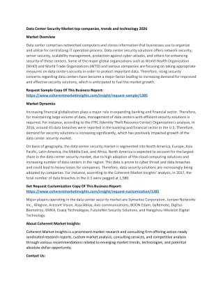 data center security market top companies trends