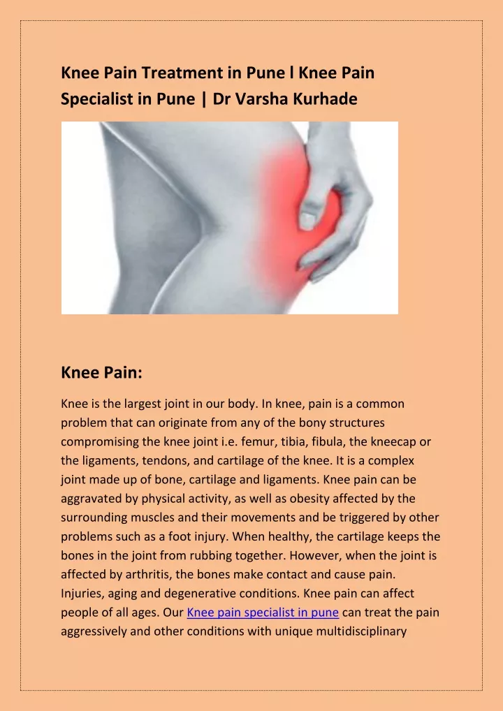 knee pain treatment in pune l knee pain