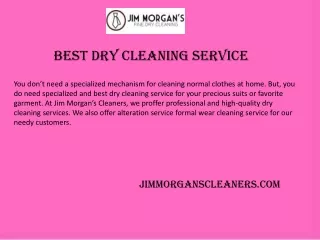 best dry cleaning service