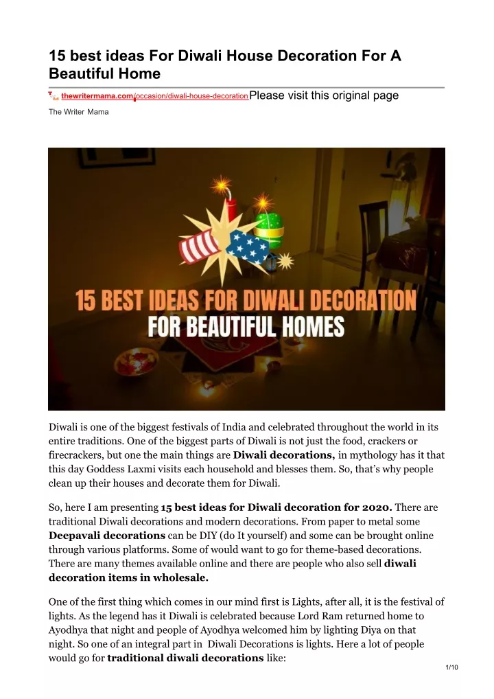 15 best ideas for diwali house decoration