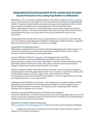 360quadrants releases quadrant on top landing
