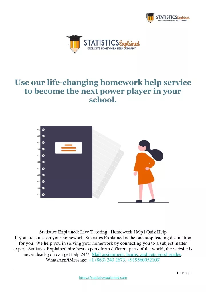use our life changing homework help service