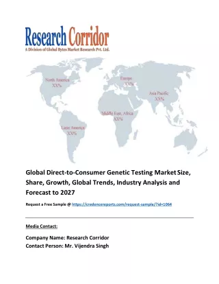 Direct-to-Consumer Genetic Testing Market Global Industry Growth, Market Size, Market Share and Forecast 2020-2027