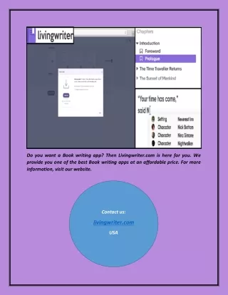 Book writing app | Livingwriter.com