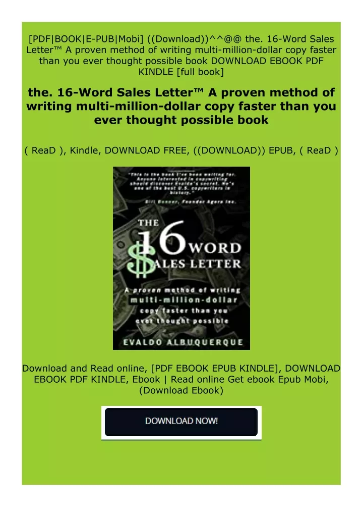 pdf book e pub mobi download @@ the 16 word sales