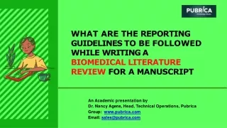 what are the reporting guidelines to be followed