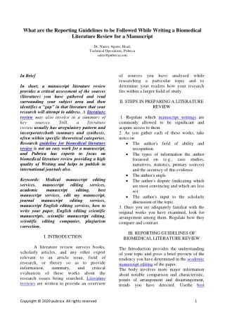 what are the reporting guidelines to be followed